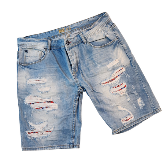 MANIA JEANS | ג'ינס קצר לגבר מידה 46 | 36 אינץ | XL