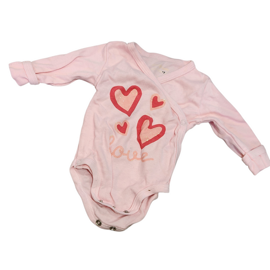 נחמדים | בגד גוף שרוול ארוך לתינוקות גיל 0-3 חודשים