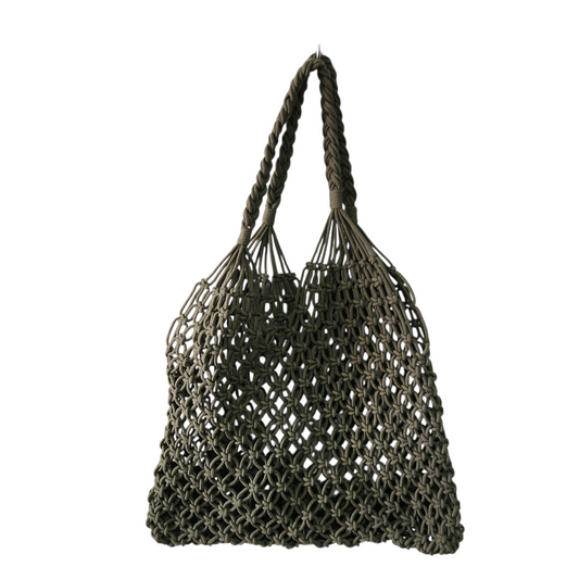 תיק סרוג צבע ירוק צבאי