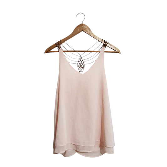 VINTAGE DRESSING | גופייה מעוצבת צבע ורוד לאישה מידה M/L