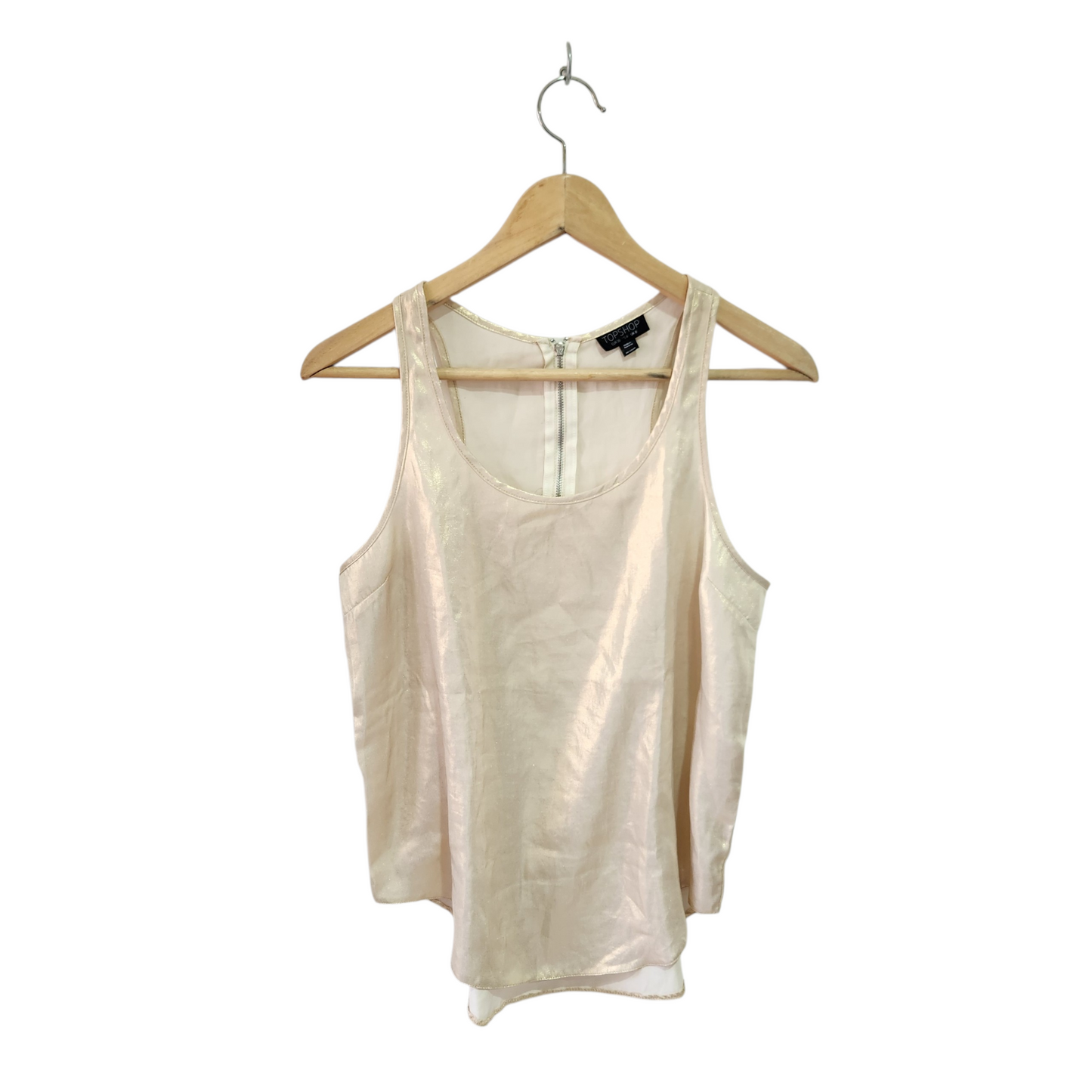 TOPSHOP | גופייה זהובה לאישה מידה 36 S