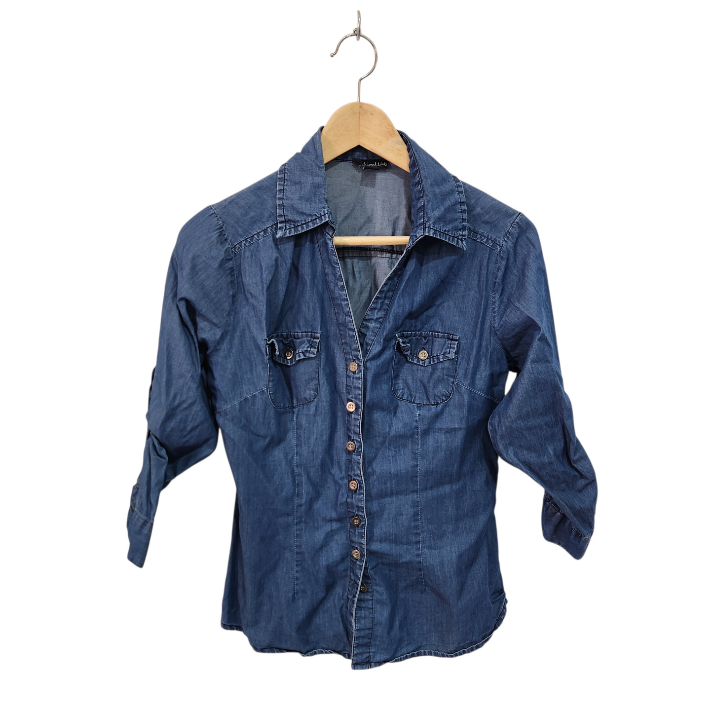 FASHION WEB | חולצה מכופתרת דקה לאישה מידה S