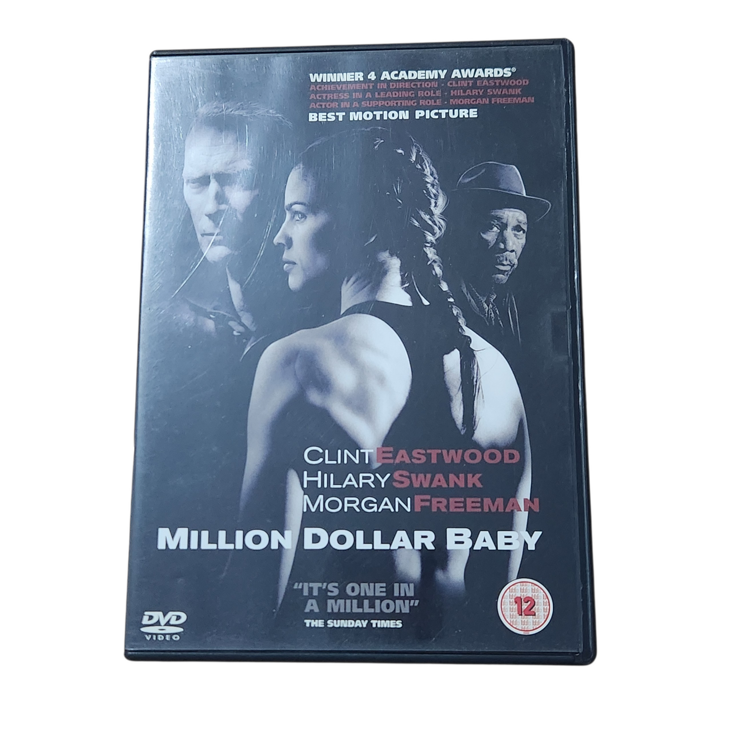 DVD הסרט “Million Dollar Baby” עם קלינט איסטווד, הילארי סוואנק ומורגן פרימן