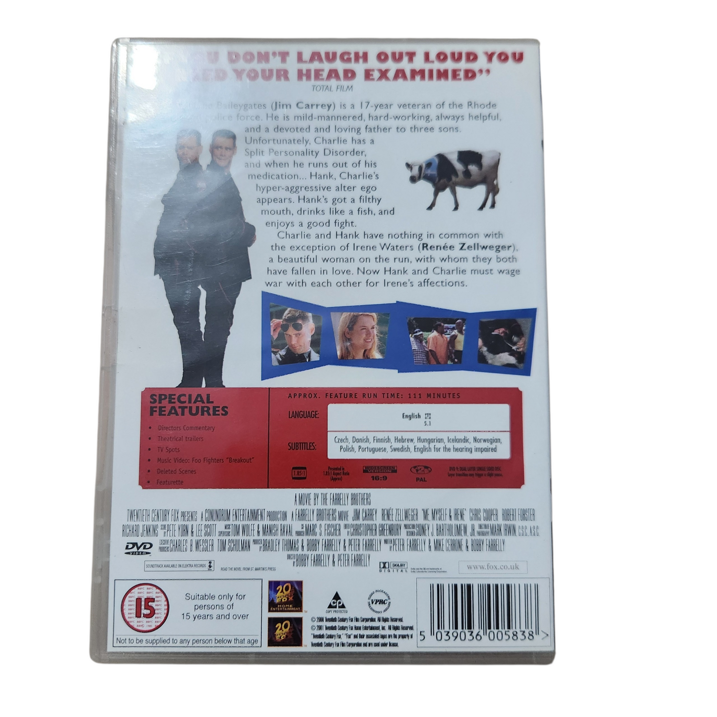 Me, Myself & Irene – ג’ים קארי קומדיה DVD
