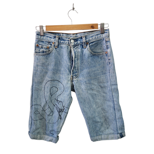 LEVI'S 501 | ג'ינס קצר לגבר מידה 29 | W29L32 | מקורי וינטג׳ משנת 1995