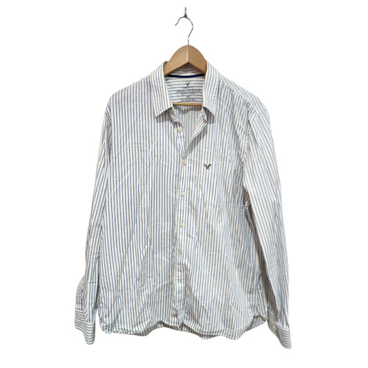 AMERICAN EAGLE | חולצה מכופתרת לגבר מידה L | צווארון הצהיב