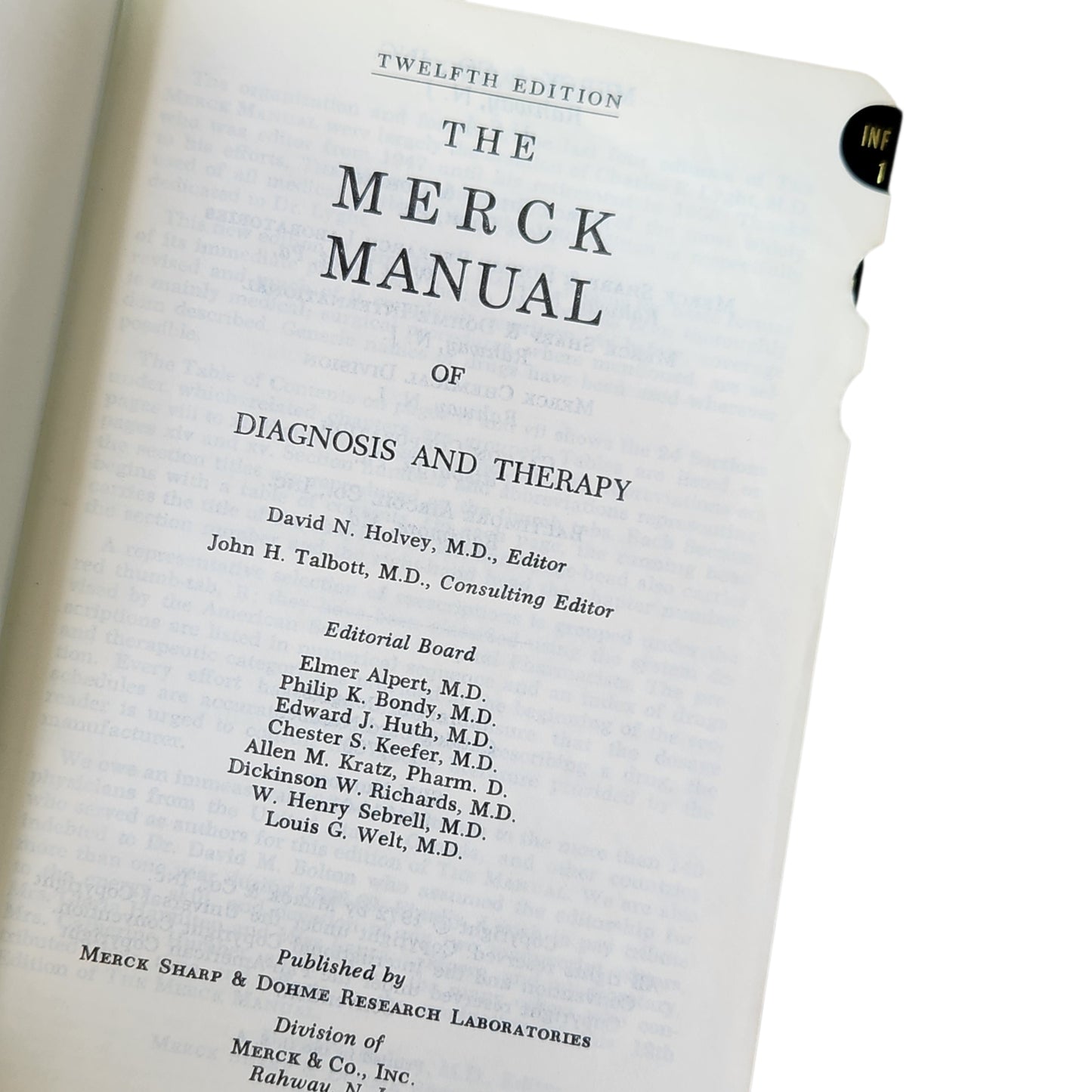 The Merck Manual — Twelfth Edition ספר רפואי קלאסי באנגלית