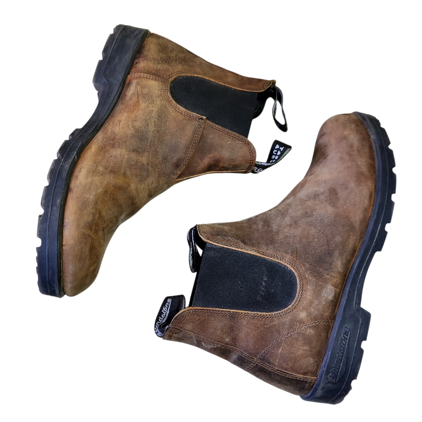 Blundstone | מגפי עור לגבר | מידה 43 | עור חום וינטג' | שימוש קל-בינוני, עור איכותי עם מראה וינטג' טבעי וסוליה במצב טוב