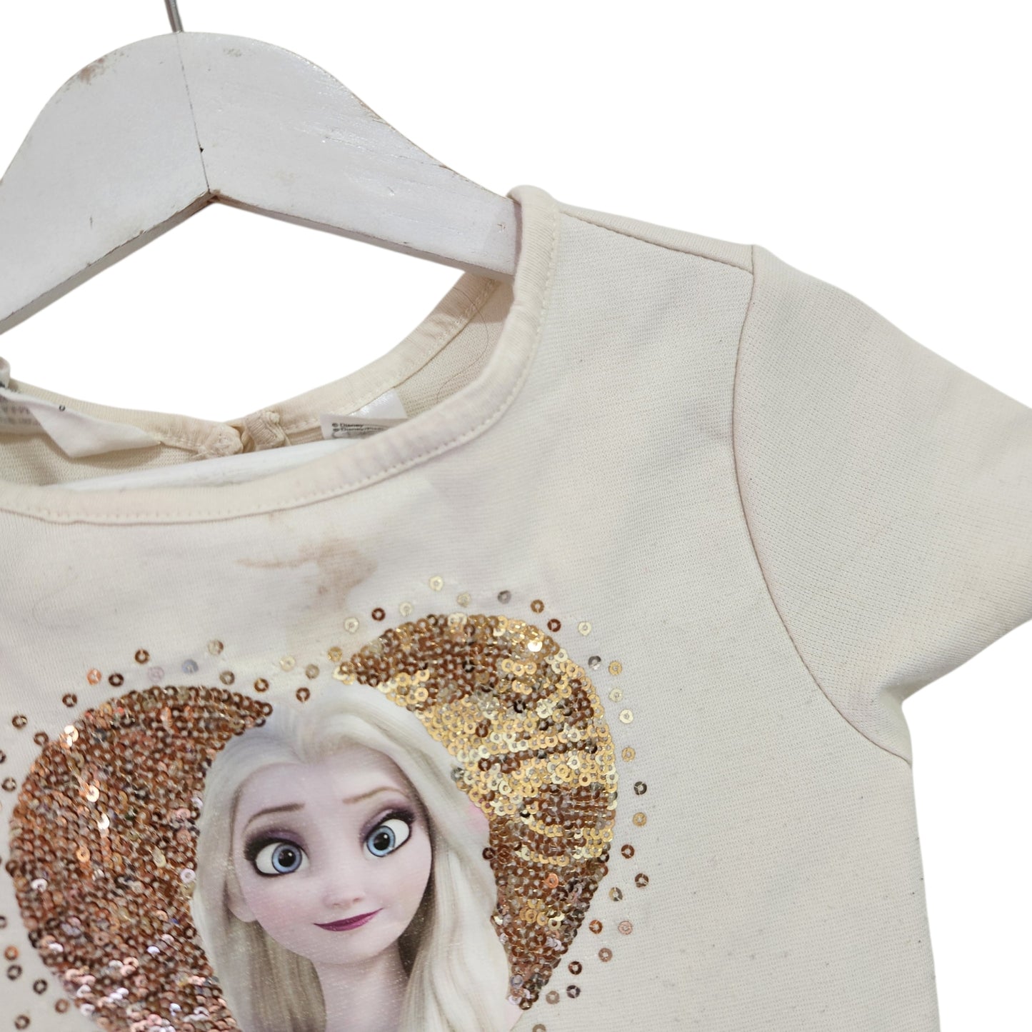 H&M | שמלה אלזה ואנה לילדות גיל 5-6 | מוכתמת במצב משומש