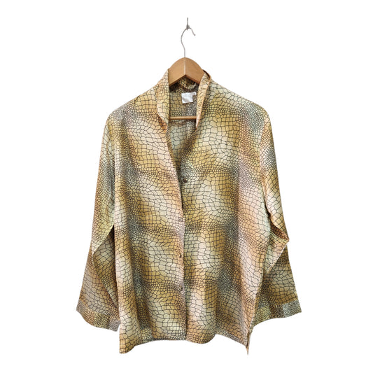 OFIT TEXTILE  | חולצת סטן מכופתרת לאישה מידה M