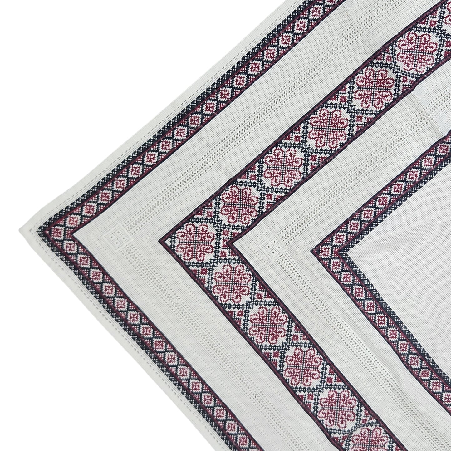 מפת שולחן רקומה בסגנון אתני | וינטג' | 72×75 ס"מ