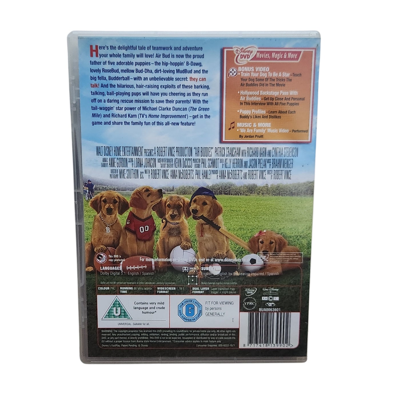 אייר באדיז (Air Buddies) | DVD מקורי של דיסני