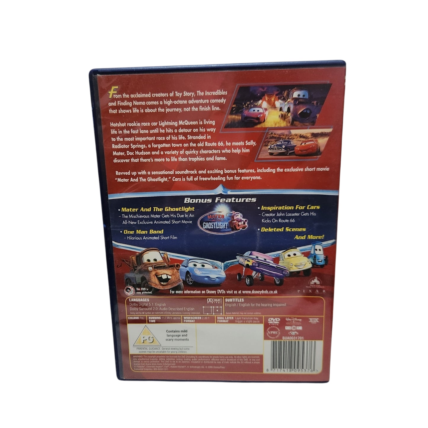 Disney Pixar Cars (מכוניות) | DVD מקורי