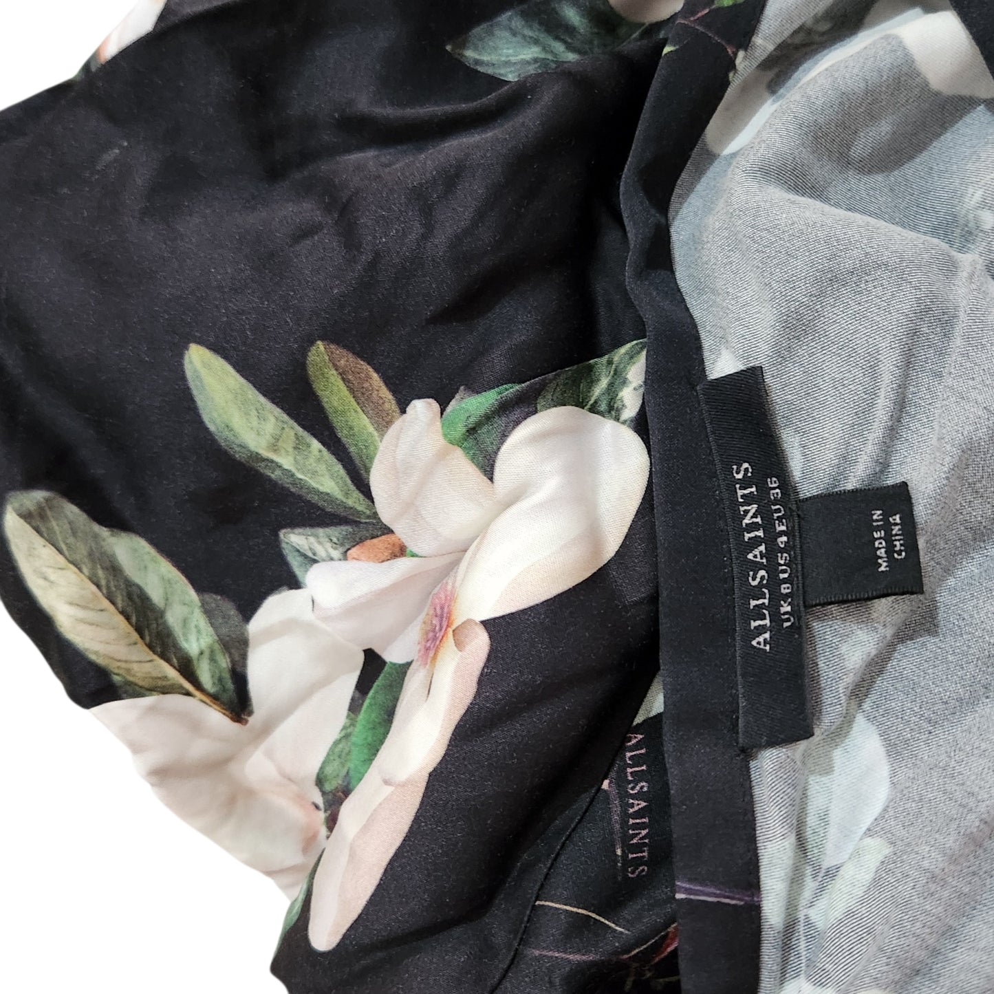 ALLSAINTS | חצאית מידי פרחונית יוקרתית לאישה מידה M