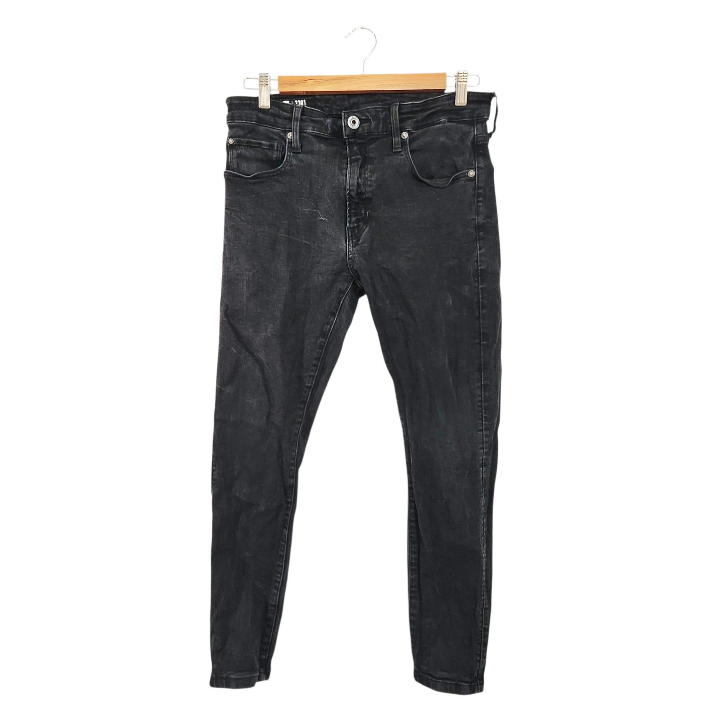 G-STAR RAW 3301 SKINNY | ג'ינס סקיני שחור לגבר מידה 33
