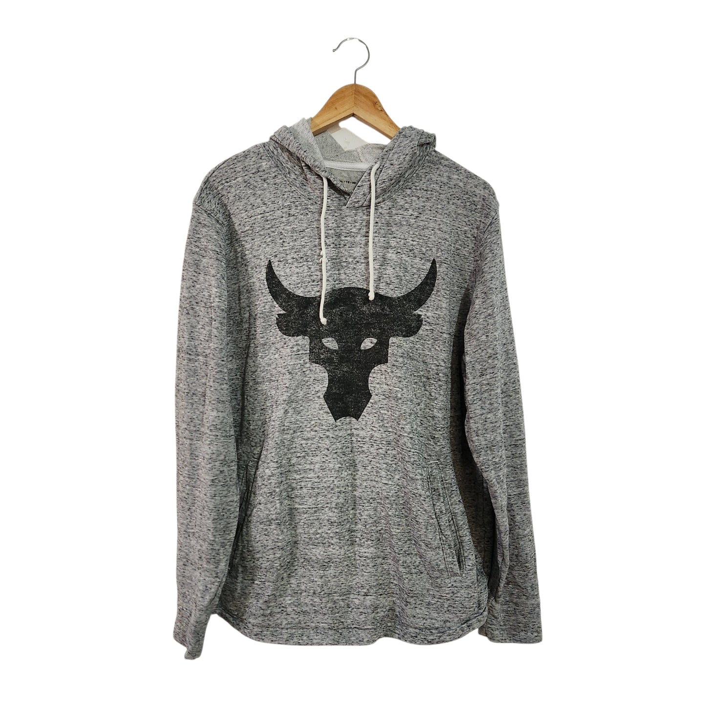 UNDER ARMOUR Project Rock | קפוצ'ון ספורט אפור לנשים מידה XL