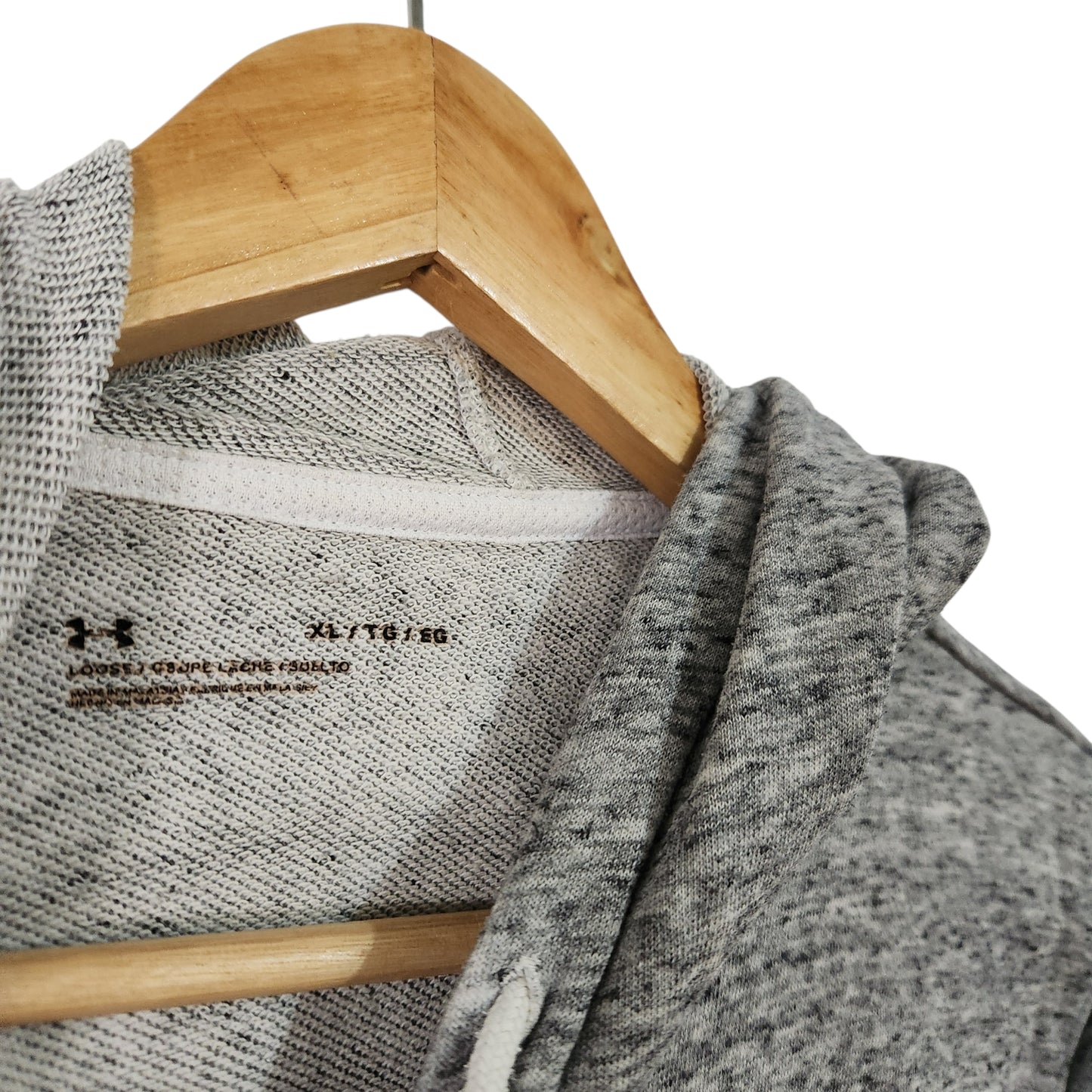 UNDER ARMOUR Project Rock | קפוצ'ון ספורט אפור לנשים מידה XL