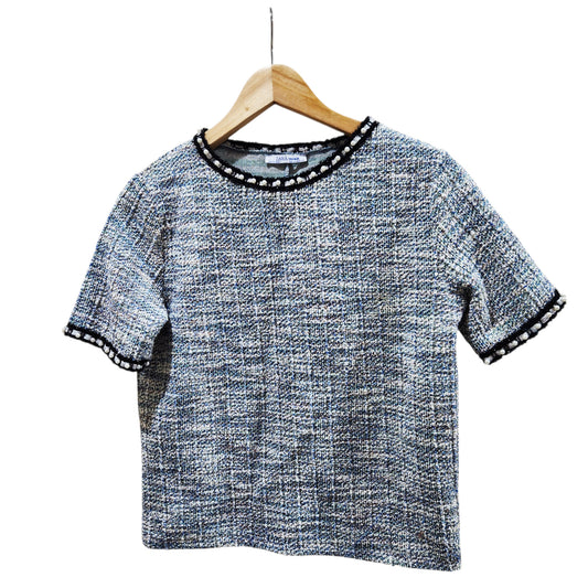 ZARA | חולצת טוויד מעוצבת לאישה מידה M
