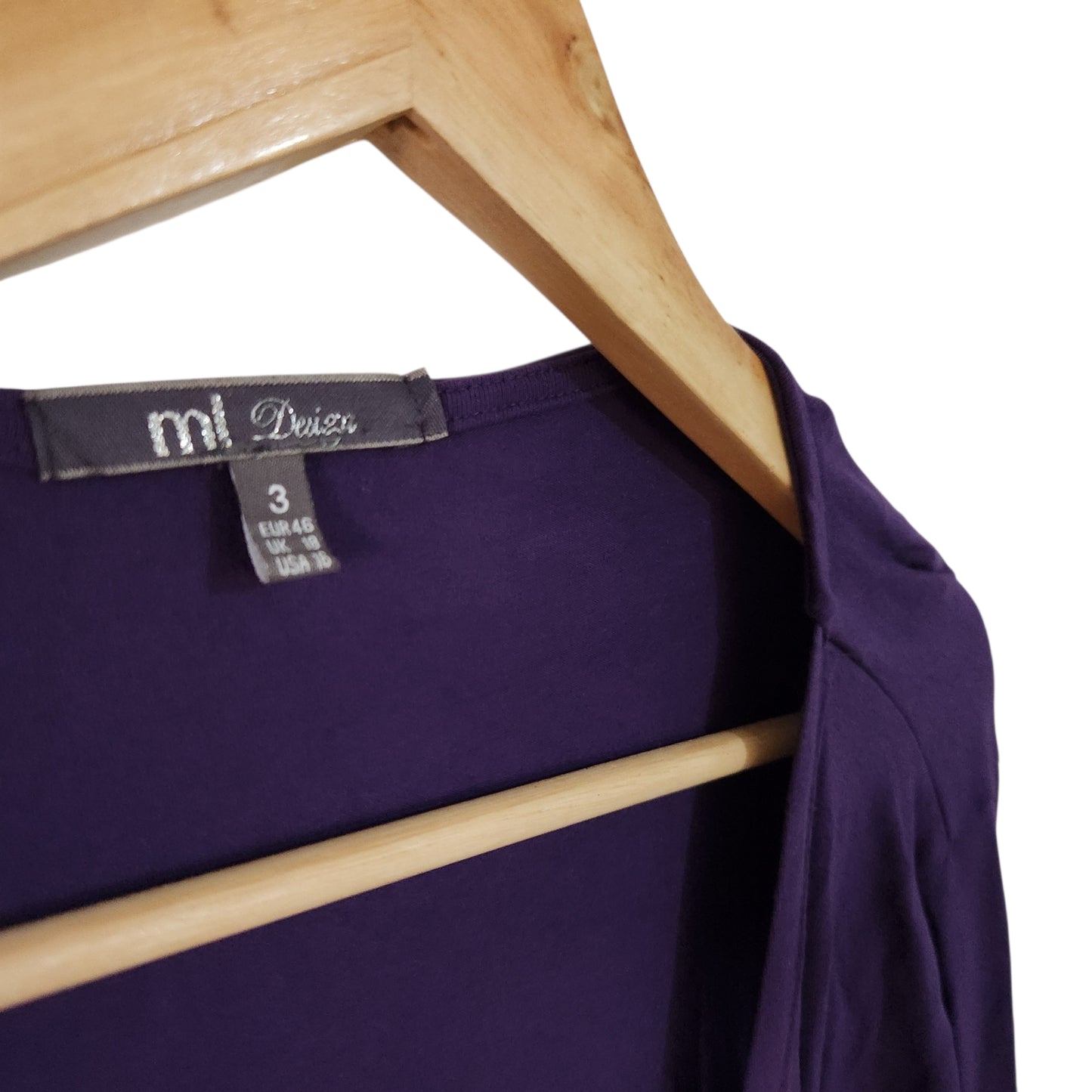 ml Design | מידה 3 | EUR 46 | UK 18 | USA 16 טוניקה מעטפת סגולה לאישה