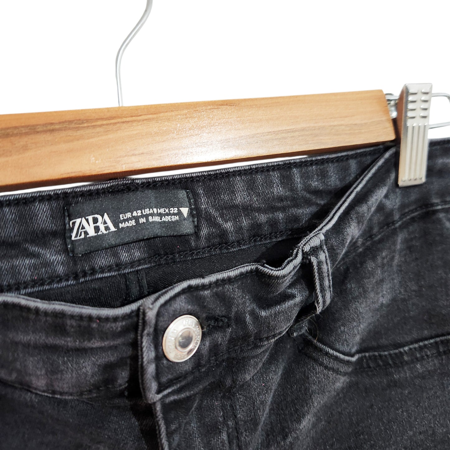 ZARA | ג'ינס סקיני שחור לאישה מידה 42