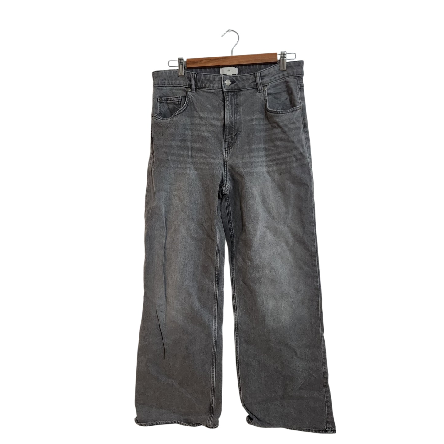 H&M | ג'ינס Wide Leg אפור לאישה מידה 44