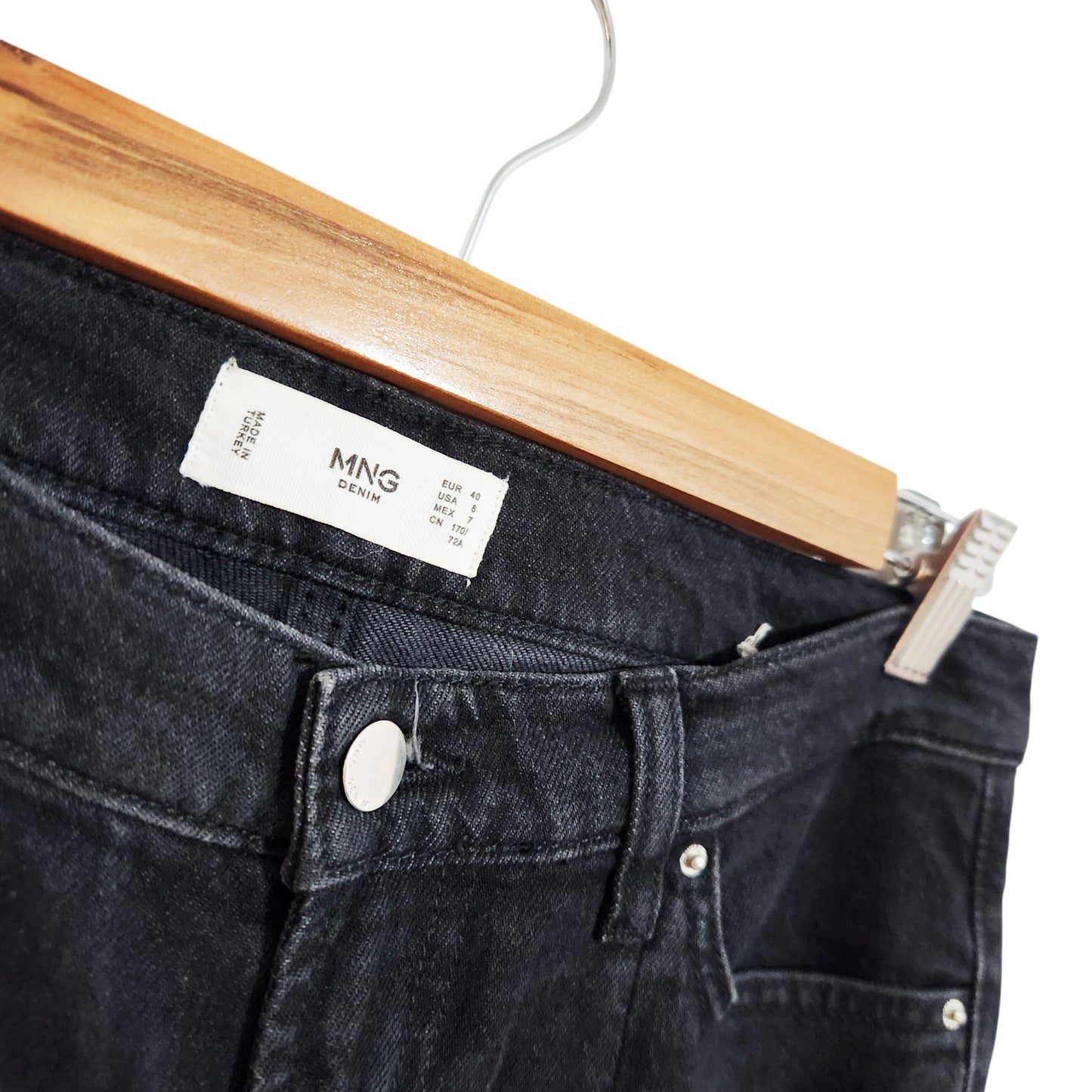 Mango Denim | ג'ינס שחור לאישה מידה 40