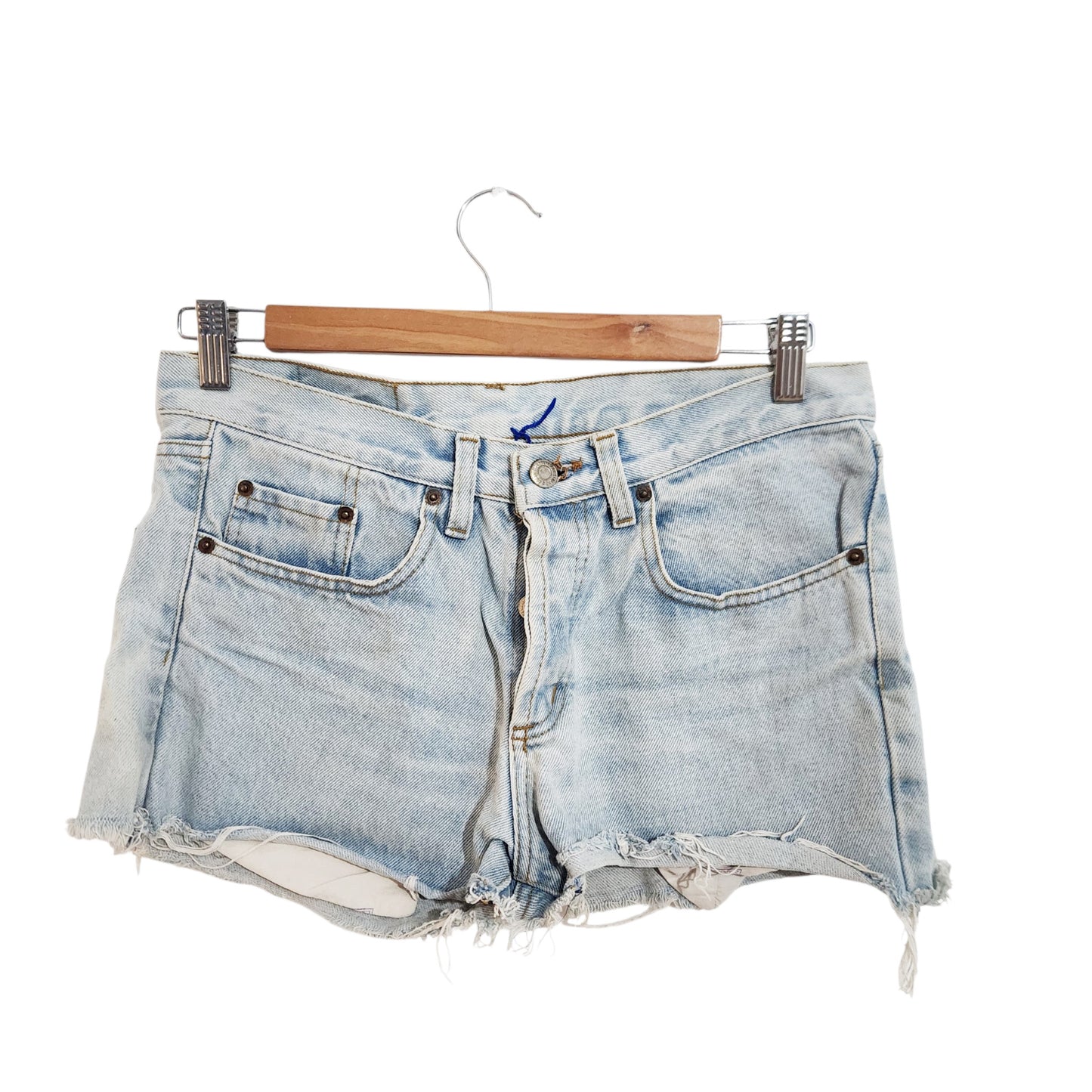 LEVI'S 501 | מכנסי ג'ינס קצרים לנשים מידה W30 (40/L) | תכלת