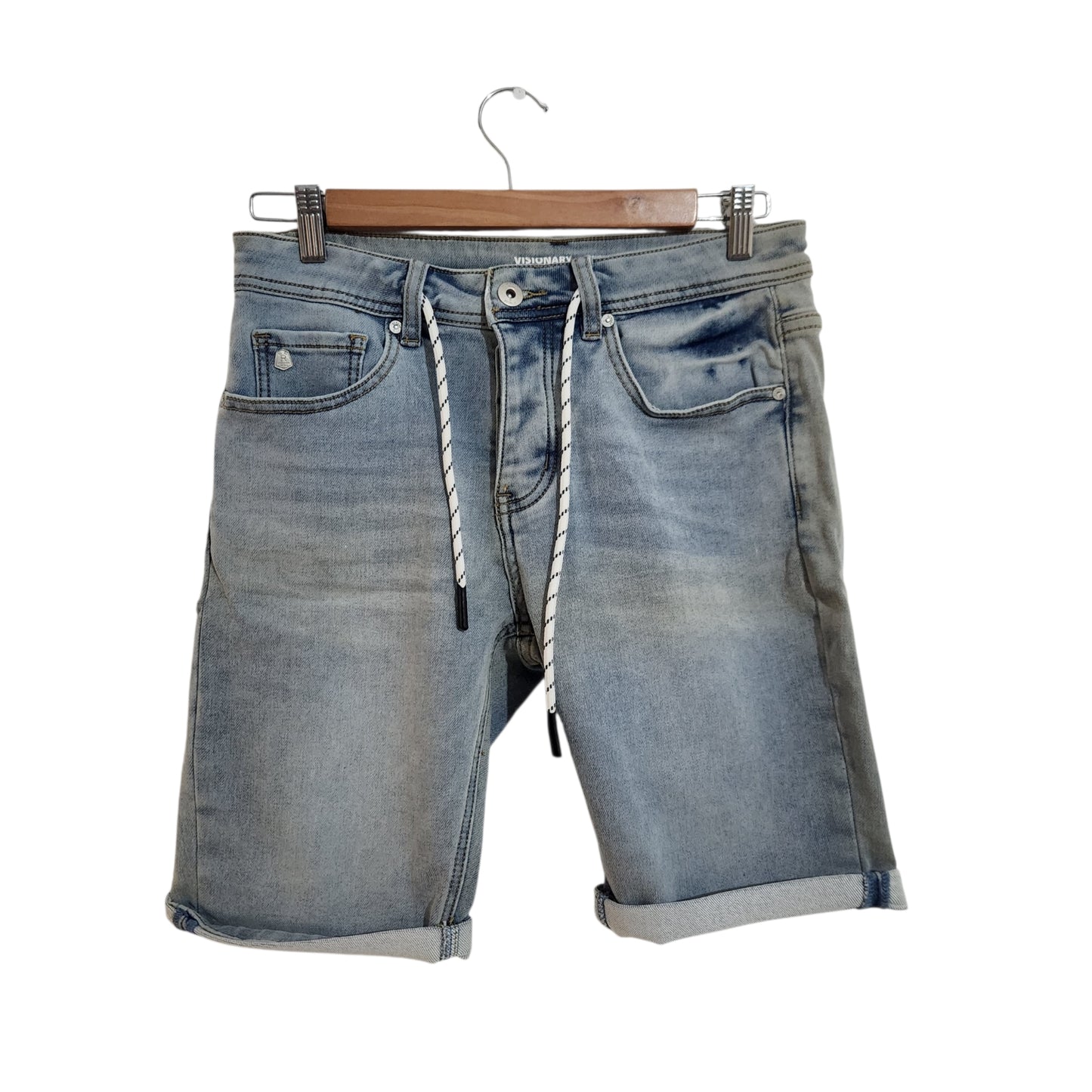 VISIONARY DENIM | מכנסי ג'ינס קצרים לגבר מידה 28 | כחול בהיר