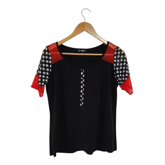 REUMA | חולצה שחורה לנשים | מידה 2 (L/XL)