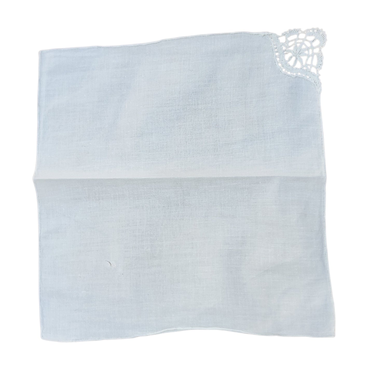 סט 4 מפיות וינטג' | פינת קרושה לבנה | בד לבן