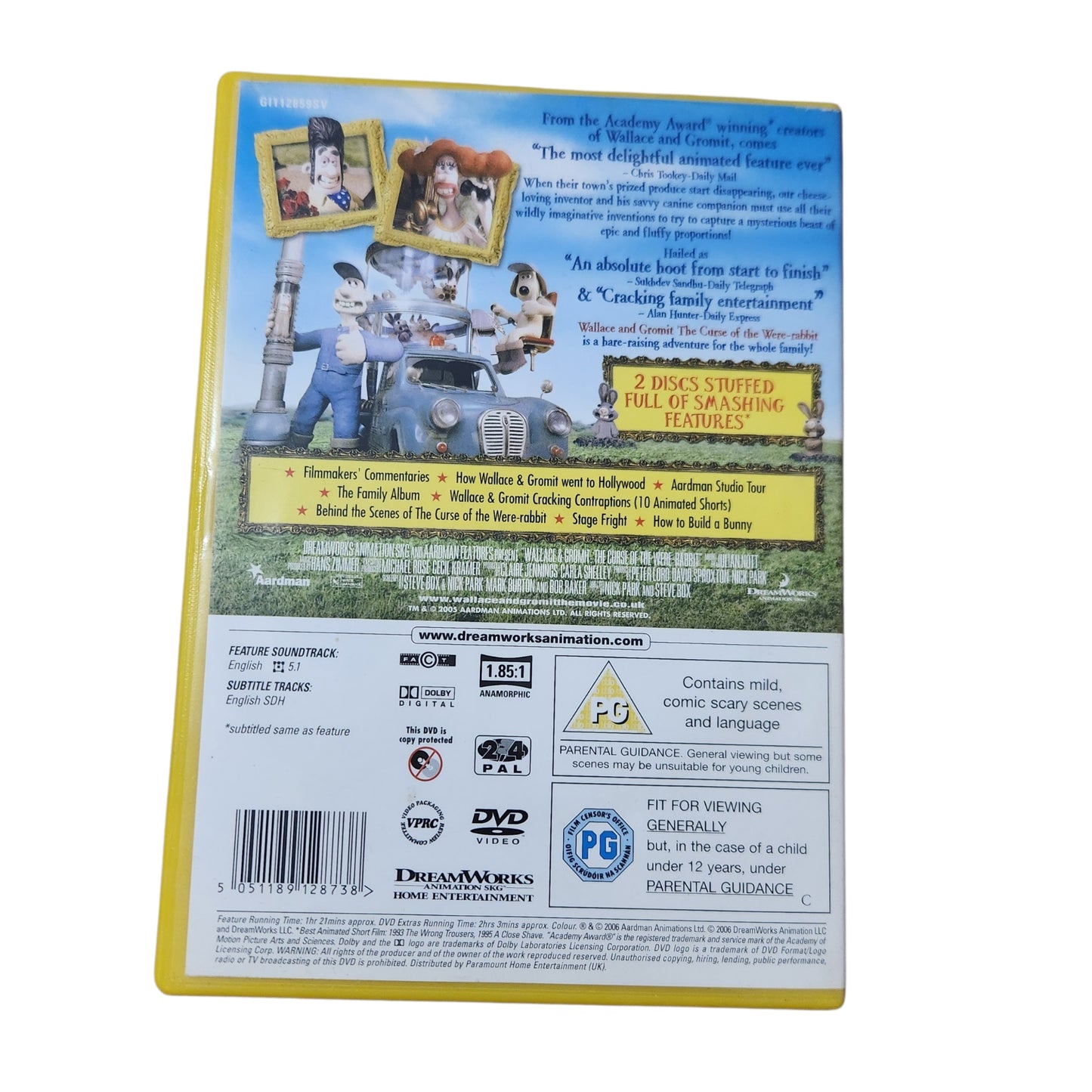 Wallace & Gromit: The Curse of the Were-Rabbit | וואלאס וגרומיט: קללת ארנב האדם | DVD מקורי מהדורה מיוחדת 2 דיסקים