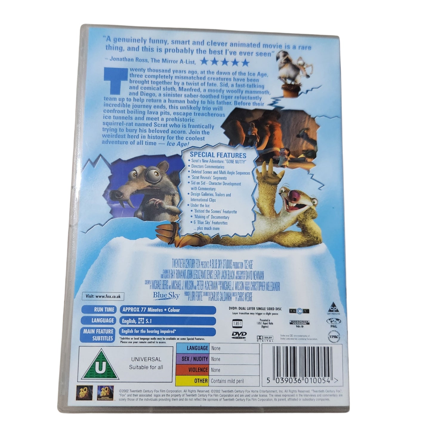 Ice Age | עידן הקרח | DVD מקורי