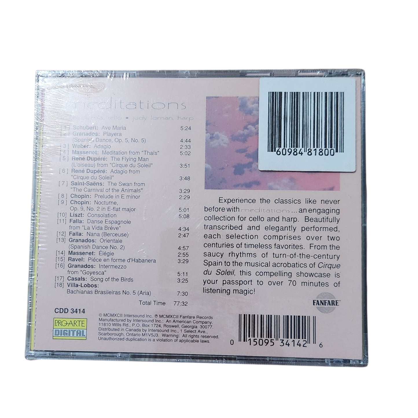 Meditations – Daniel Domb & Judy Loman | CD