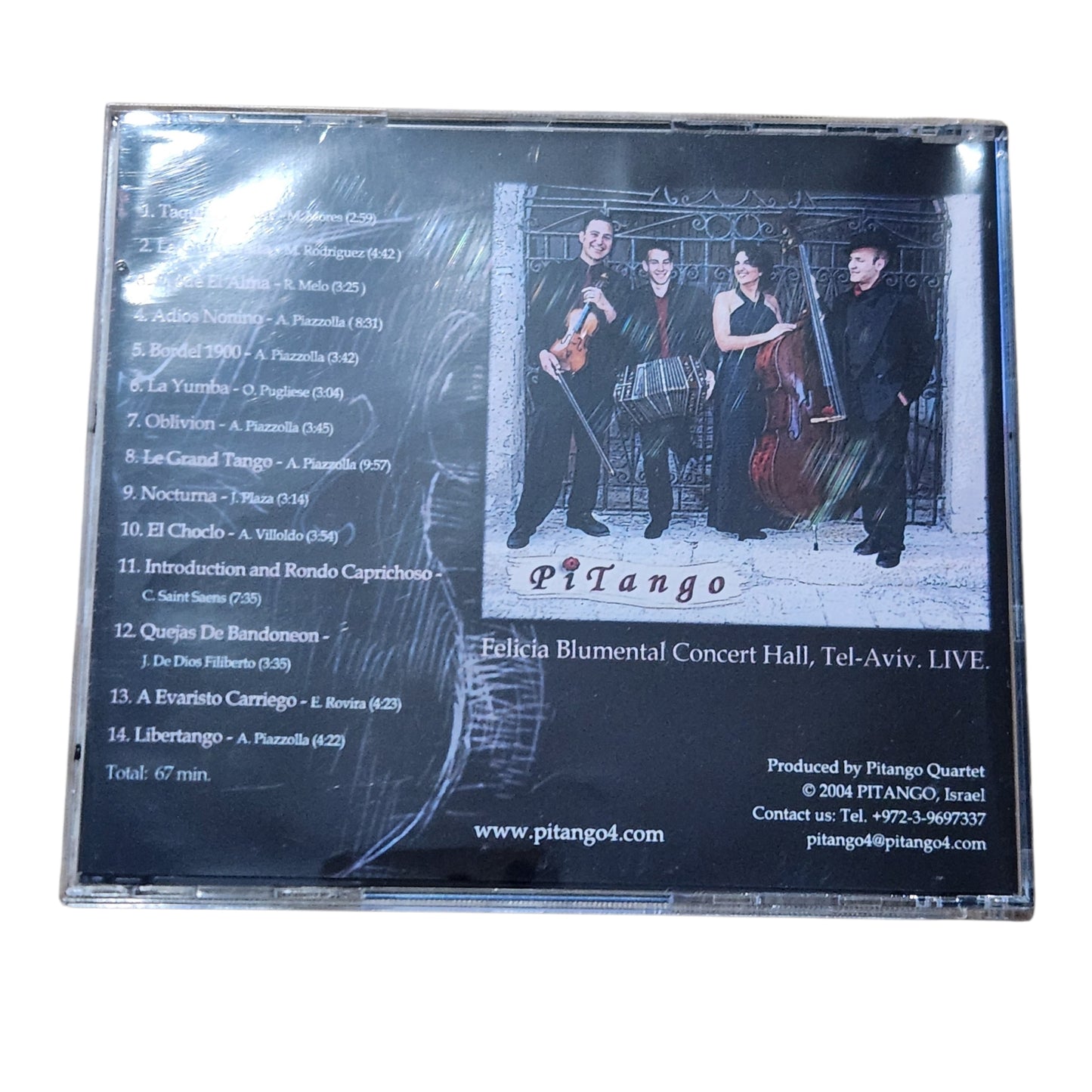 Pitango Quartet – Felicia Blumental Concert Hall, Tel Aviv LIVE | CD