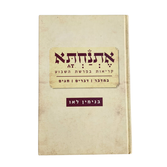 אתנחתא – קריאות בפרשת השבוע | במדבר, דברים וחגים | בנימין לאו | 2010 | כריכה קשה
