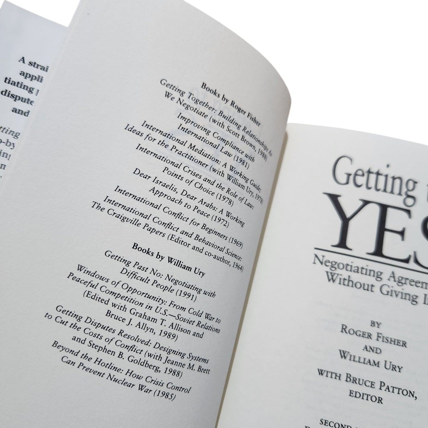 Getting to YES: Negotiating Agreement Without Giving In (Second Edition) – Roger Fisher, William Ury & Bruce Patton