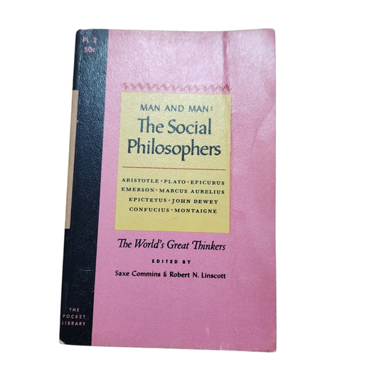 Man and Man: The Social Philosophers (1954) | The World's Great Thinkers | ספר וינטג' באנגלית