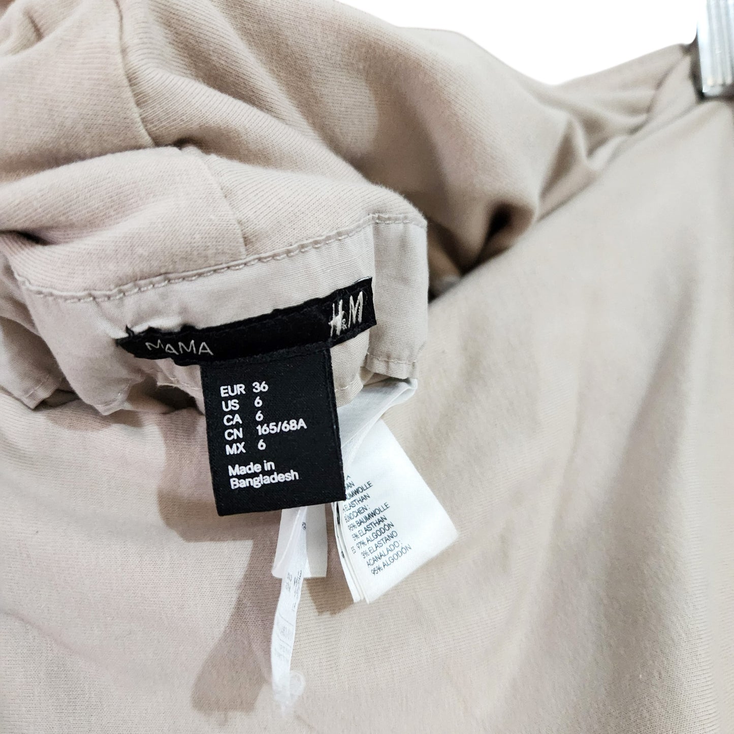 H&M MAMA | מכנסי הריון לנשים מידה S (36) | בז'