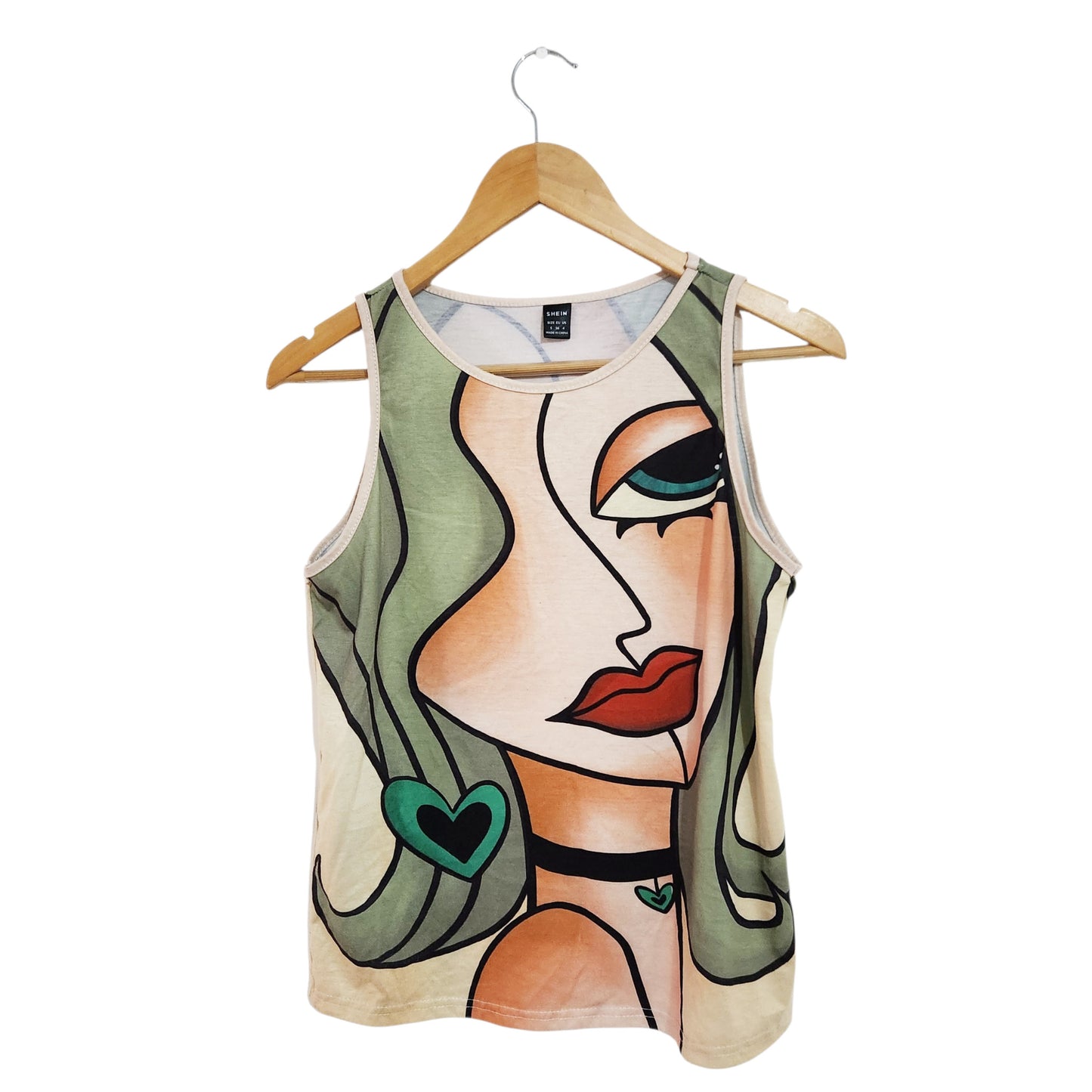 SHEIN | גופייה לנשים מידה S | הדפס אמנותי