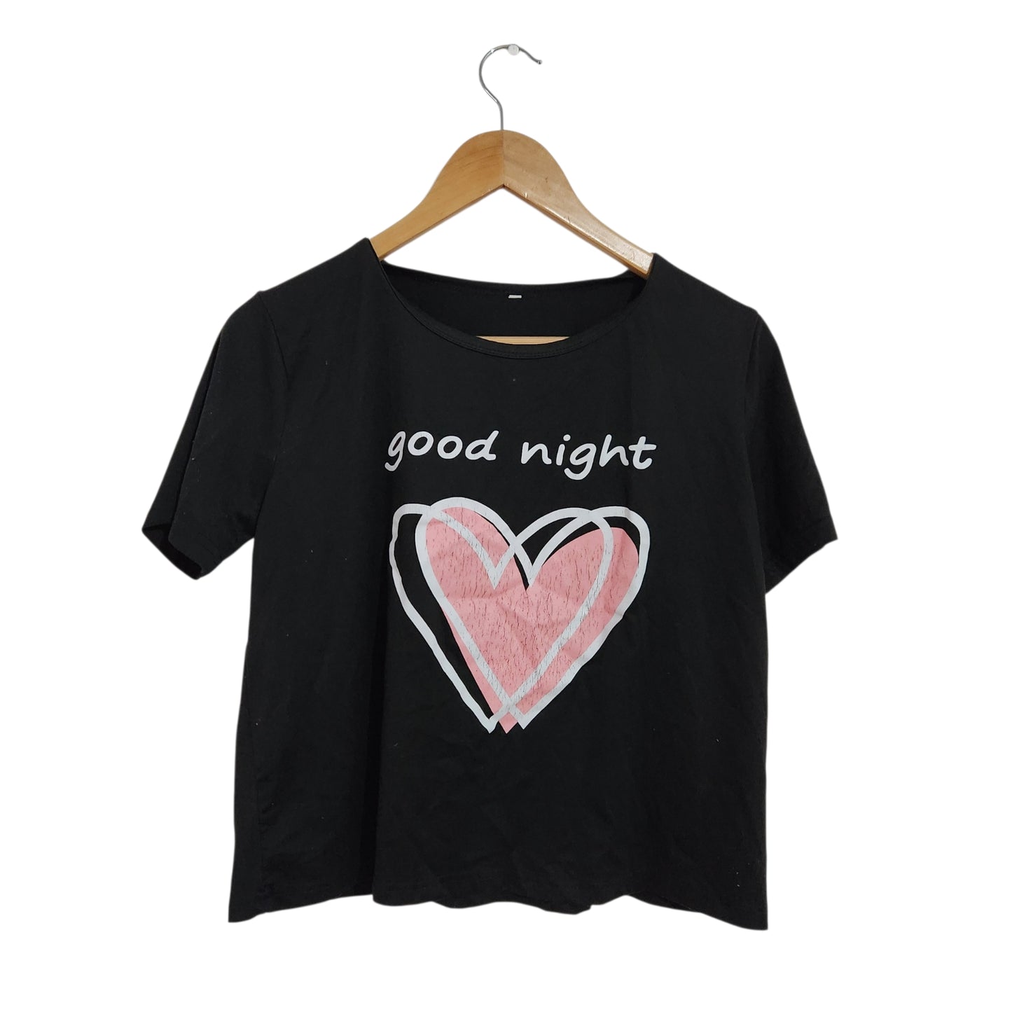 חולצת פיג'מה לנשים | מידה L | שחורה | Good Night