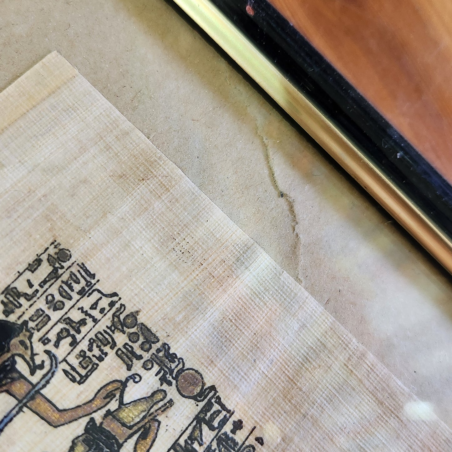 תמונת פפירוס מצרי ממוסגרת | 16.5×16.5 ס"מ