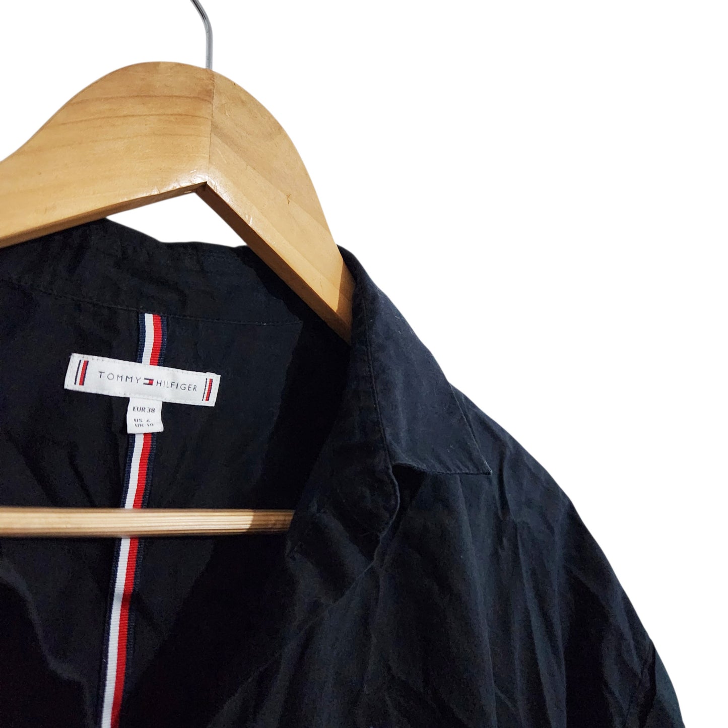 TOMMY HILFIGER | חולצה מכופתרת לנשים | מידה 38 (M) | שחור