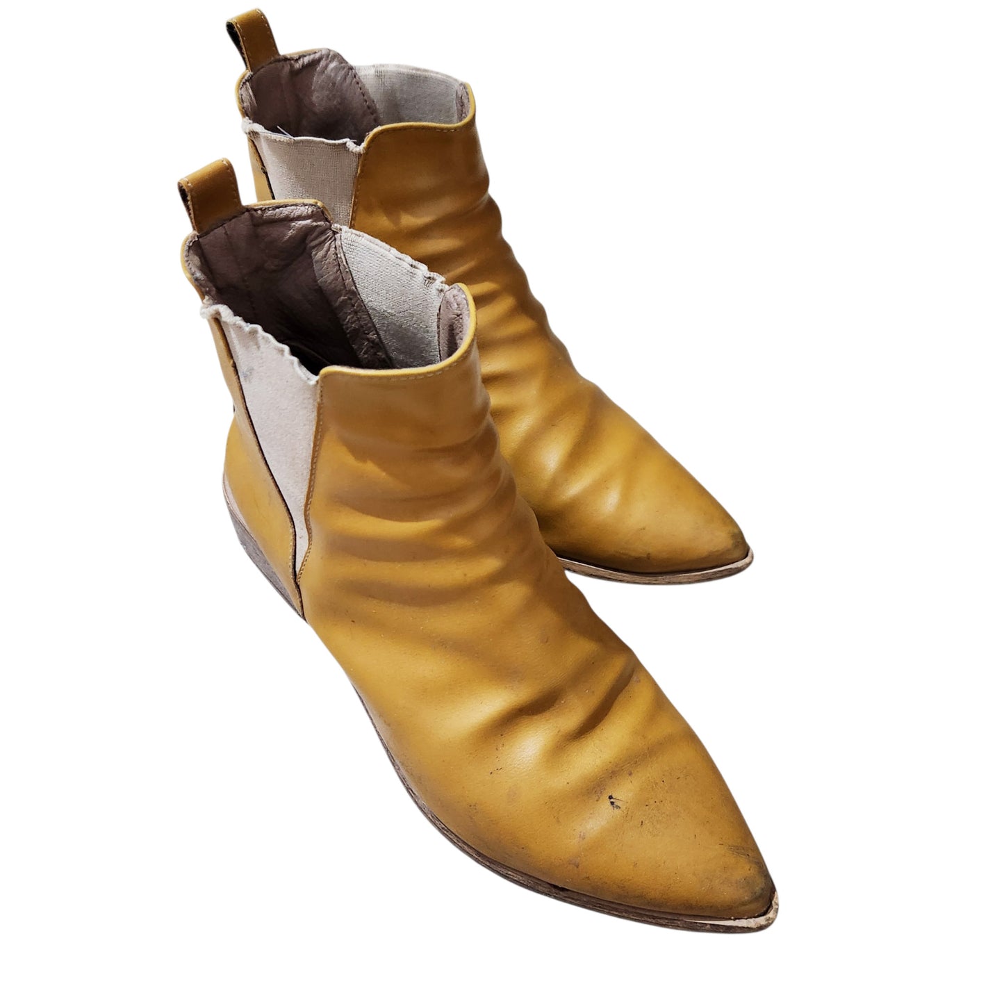 CAMDEN & SHOES | מגפוני עור לנשים מידה 38 | חרדל