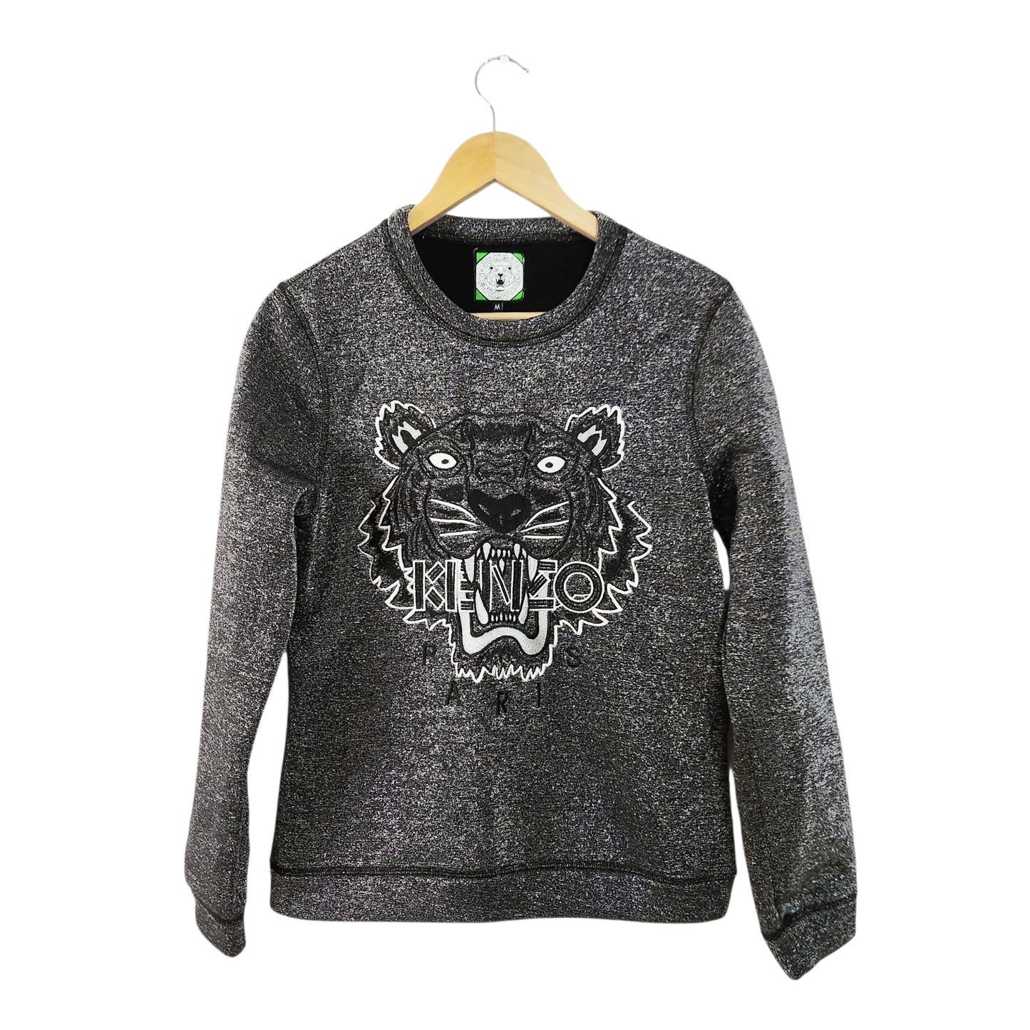 JUNGLE KENZO PARIS | סווטשירט לנשים מידה M | אפור עם נצנצים
