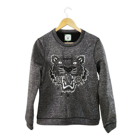JUNGLE KENZO PARIS | סווטשירט לנשים מידה M | אפור עם נצנצים