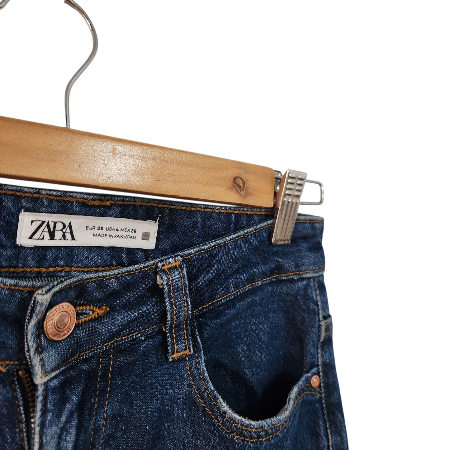 ZARA | ג'ינס לנשים מידה 36 | כחול כהה