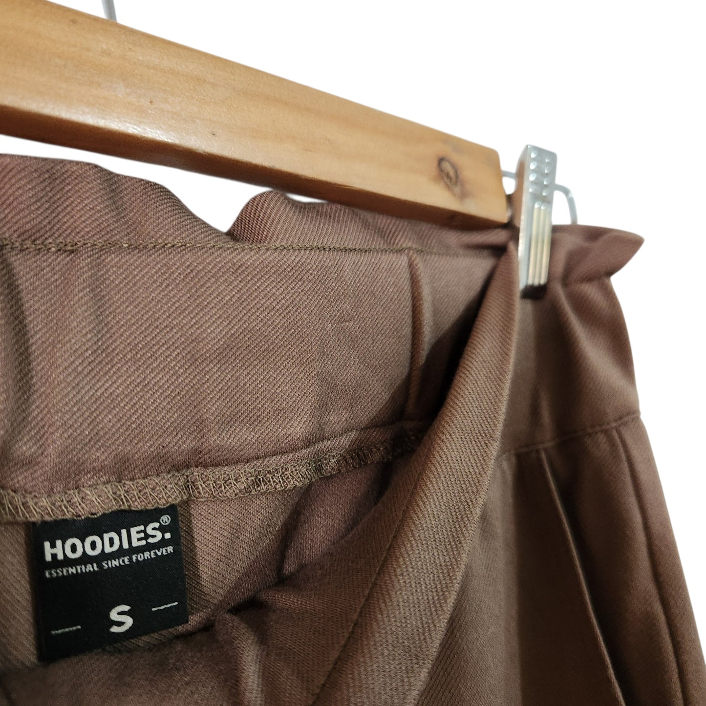 HOODIES | מכנסיים לנשים מידה S | חום בגזרת Paperbag