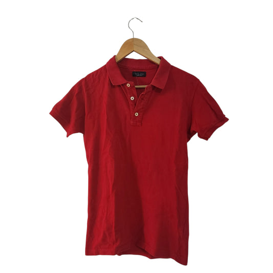 ZARA MAN | חולצת פולו לגבר | מידה M | אדומה