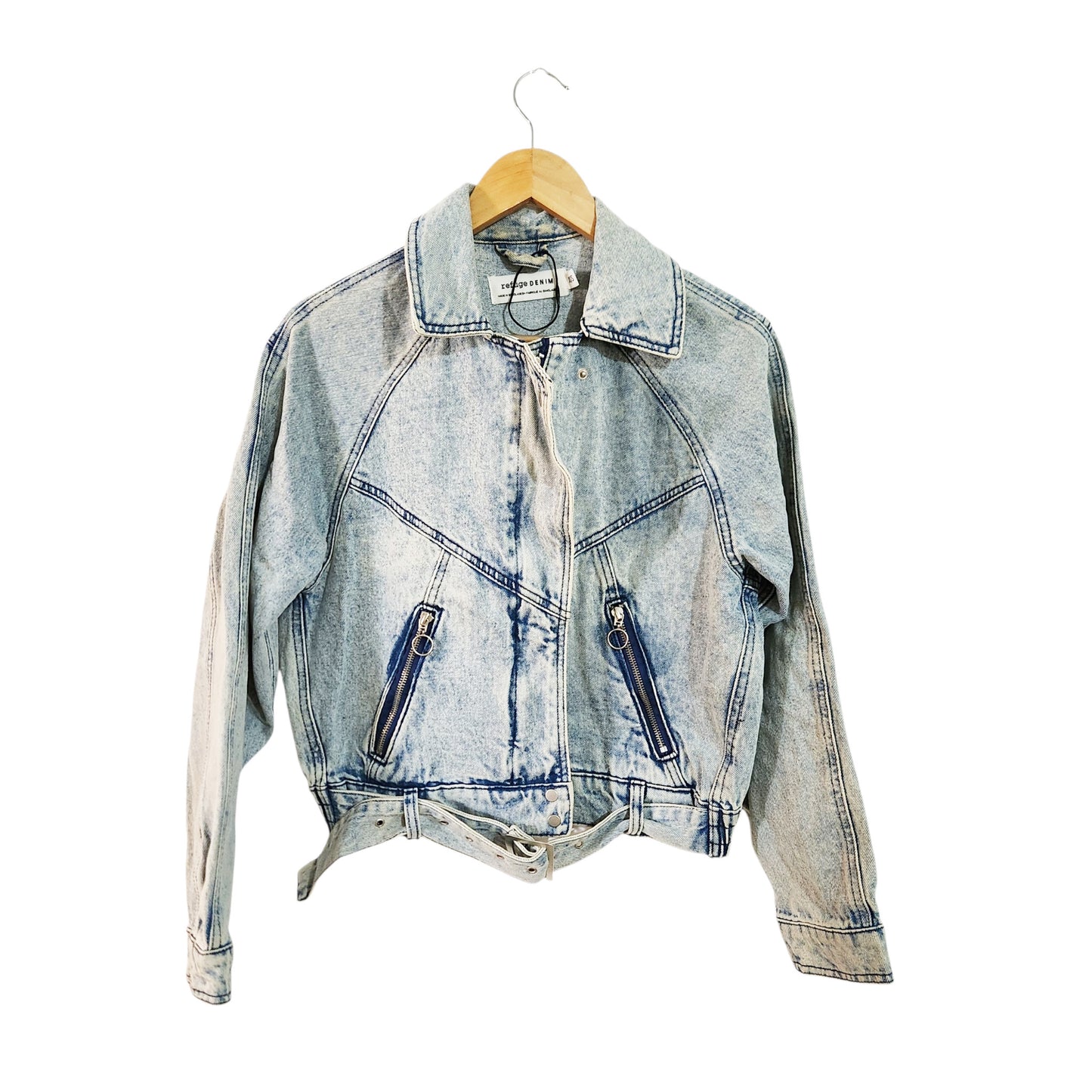 REFUGE DENIM | ג'קט ג'ינס לנשים מידה XS/S | כחול בהיר