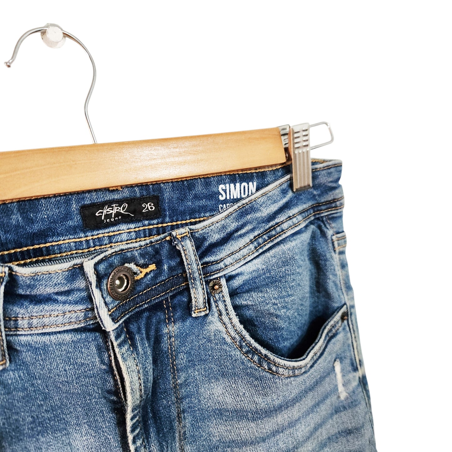 CASTRO JEANS | ג'ינס SIMON לנשים מידה 36 S| כחול בהיר